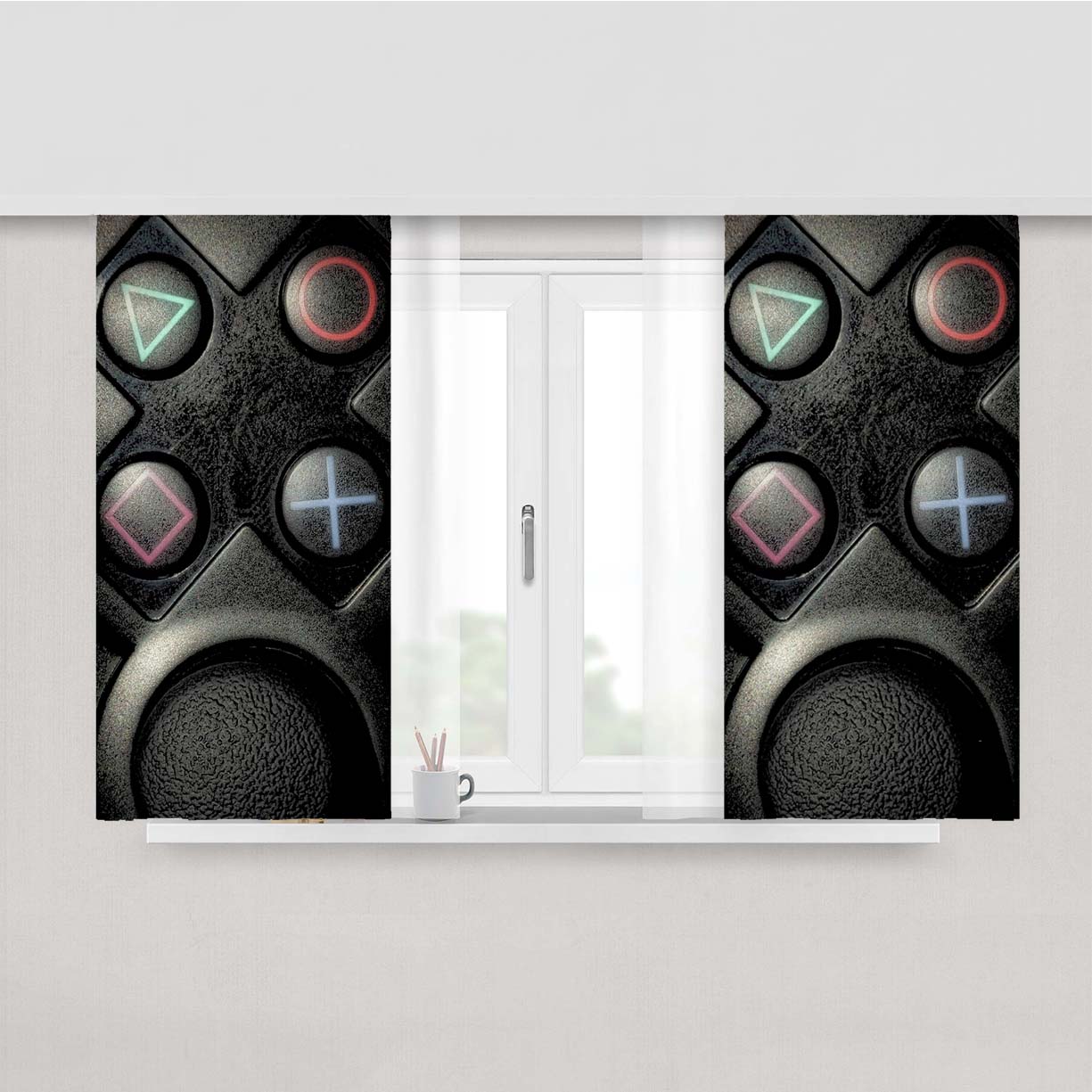 Standart Games Controller Peach Skin Window Curtains