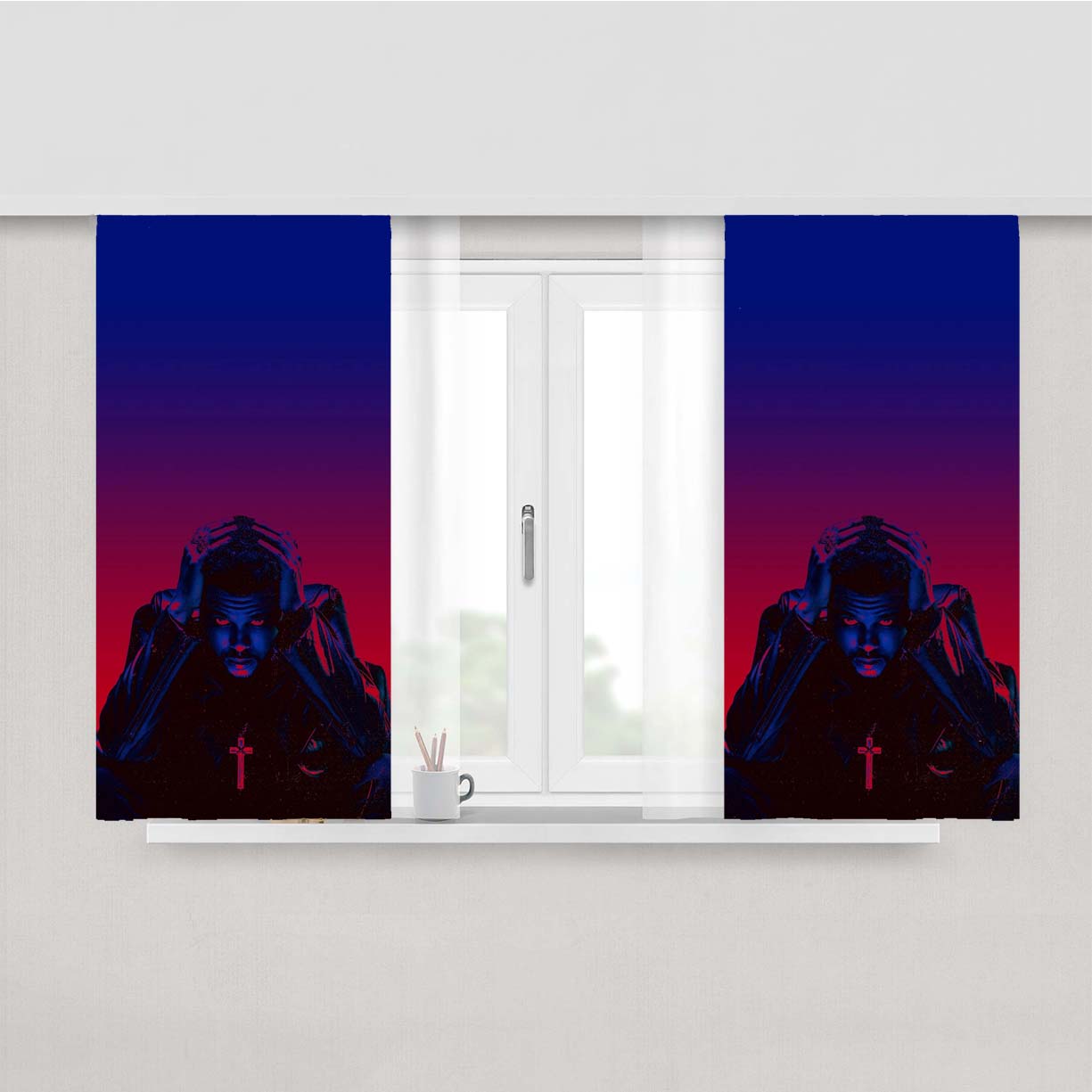 Star Boy Peach Skin Window Curtains