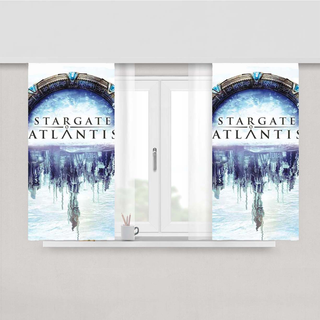 Stargate Atlantis Reflect Peach Skin Window Curtains
