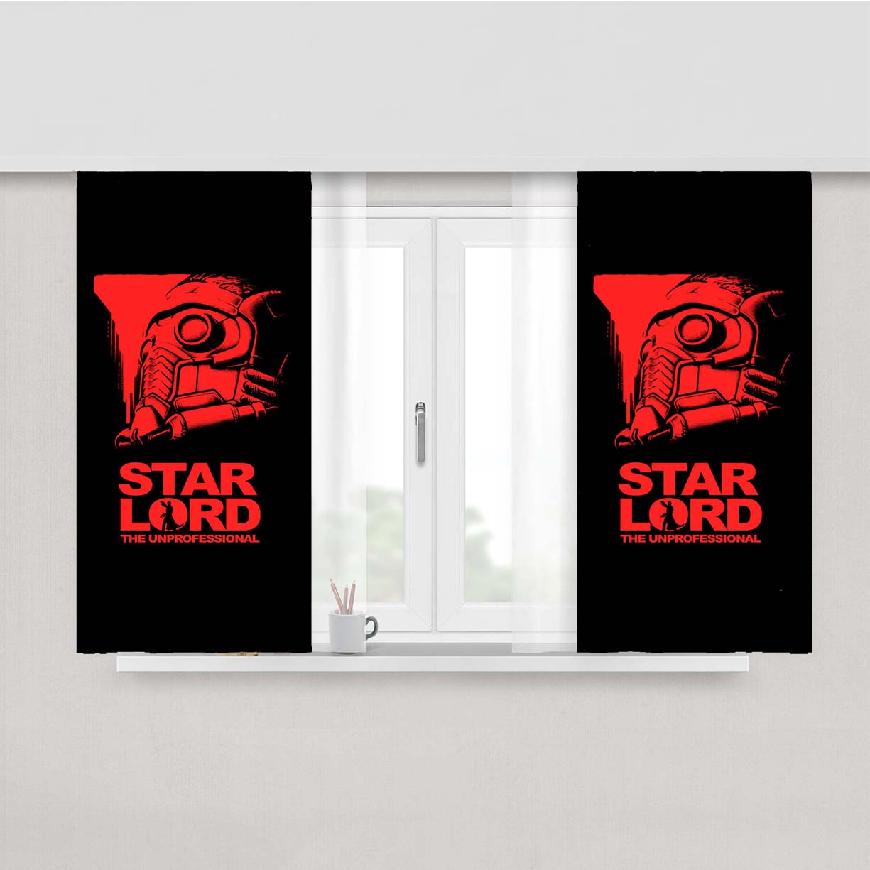 Starlord The Unprofessional Wallpaper Peach Skin Window Curtains