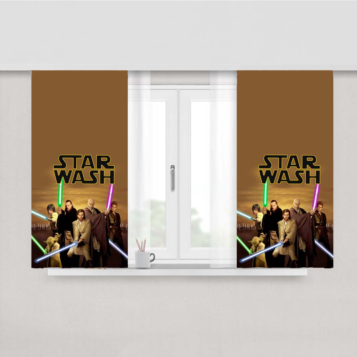 Start Wash #Vii Peach Skin Window Curtains