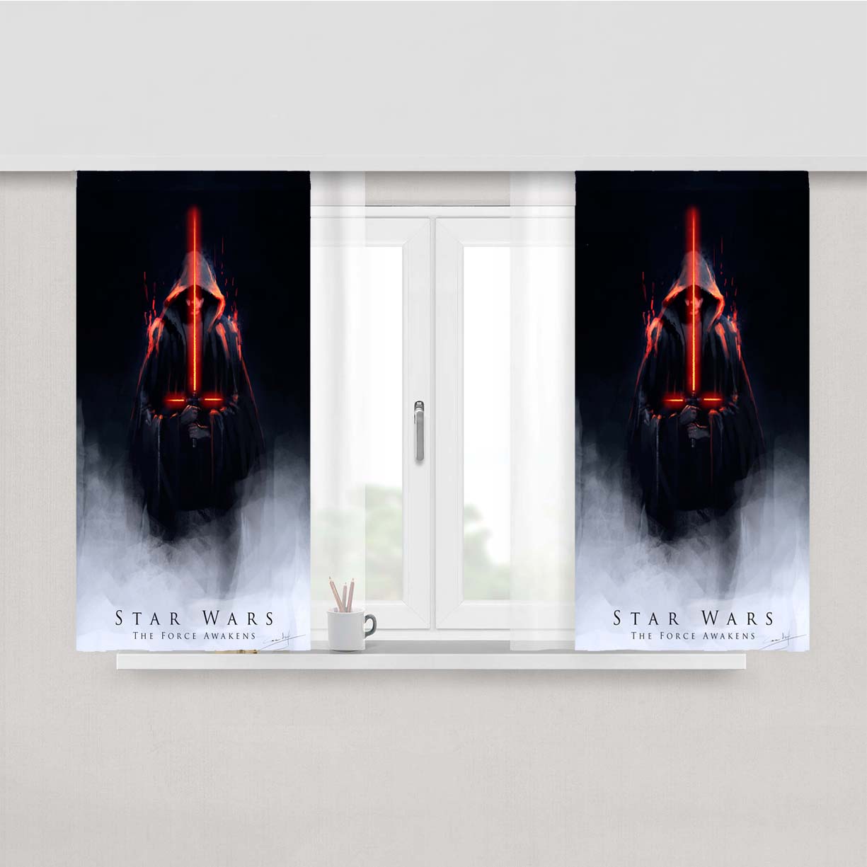 Starwars Awakend' Peach Skin Window Curtains