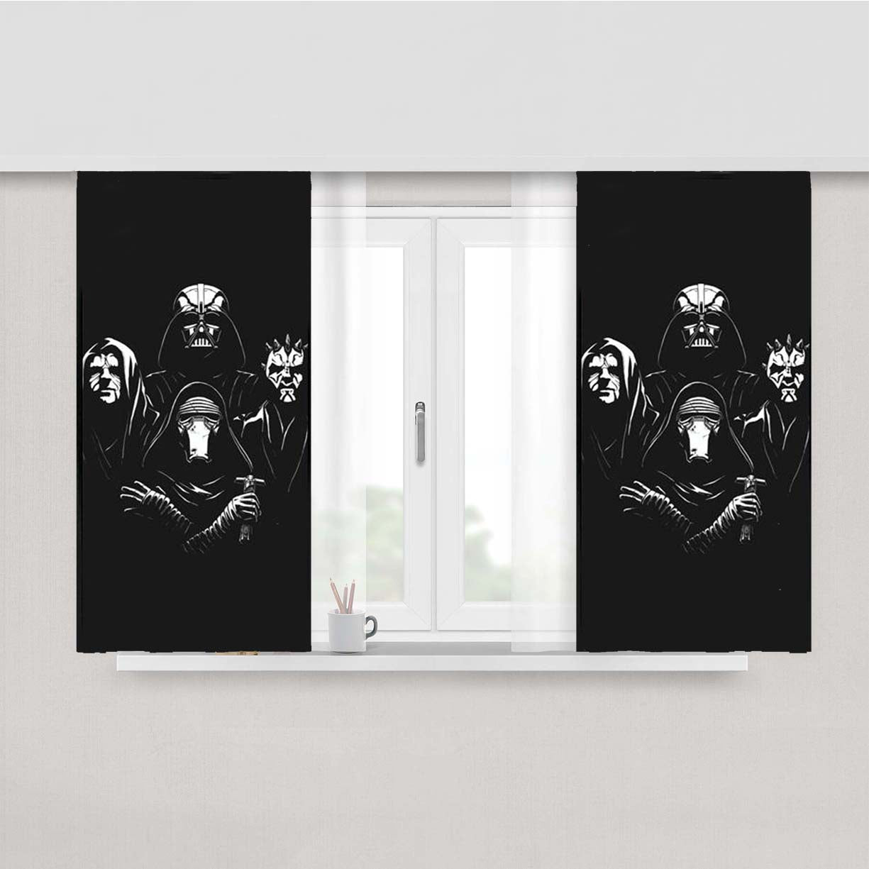 Starwars Villains Peach Skin Window Curtains