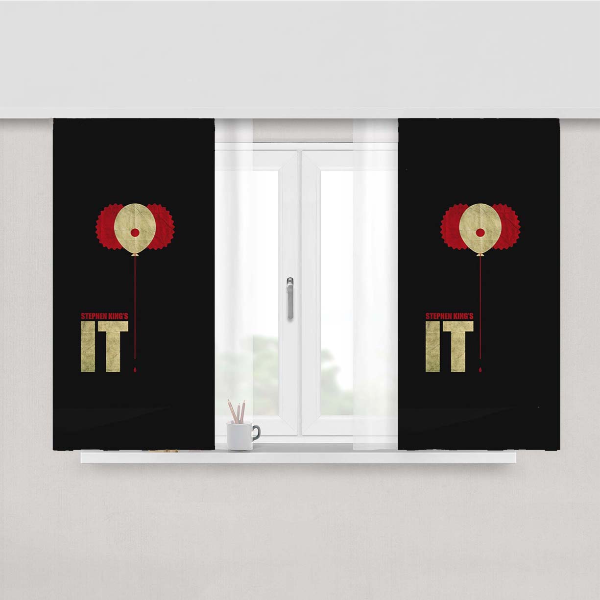 Stephen King It Peach Skin Window Curtains