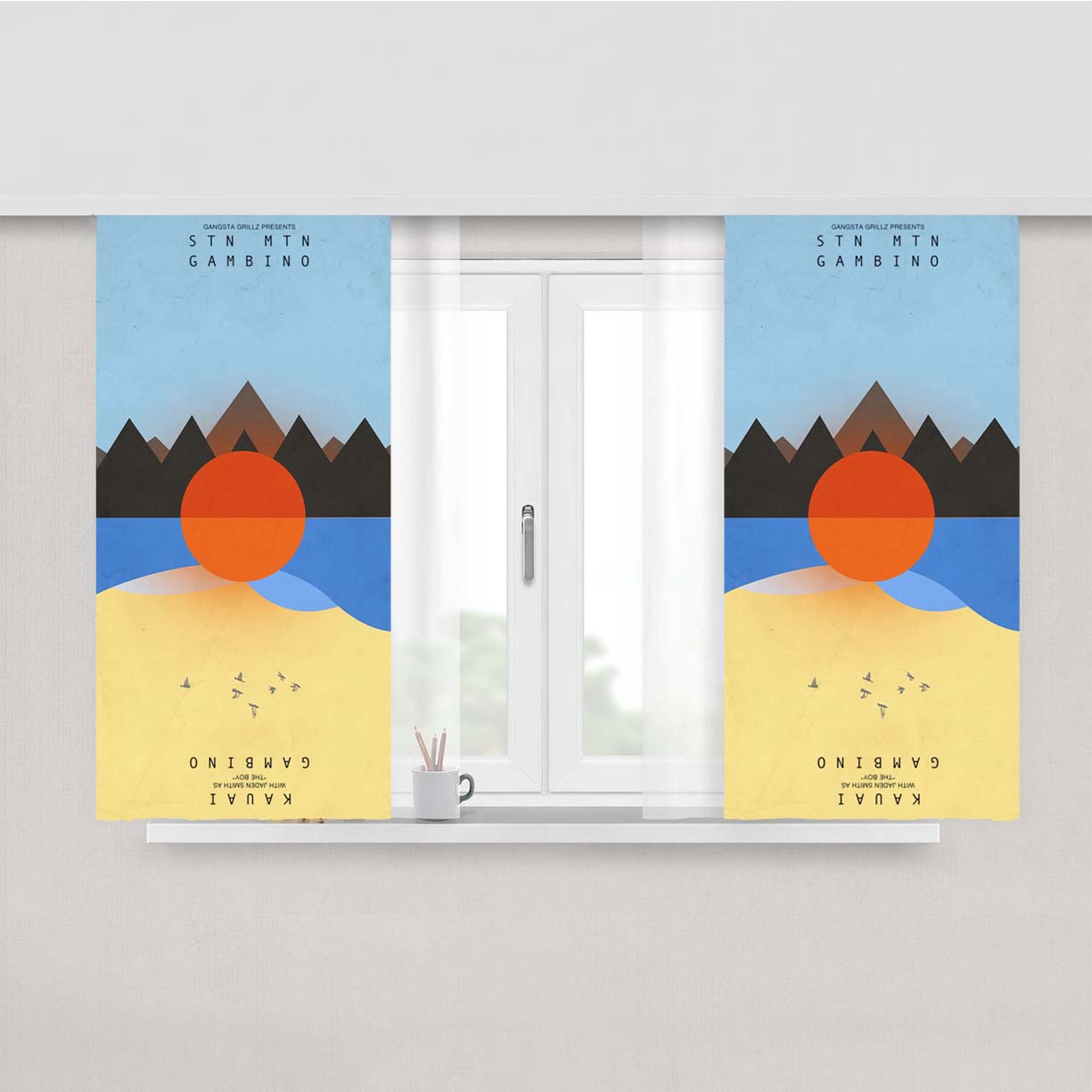 Stn Mtn Childish Gambino Peach Skin Window Curtains