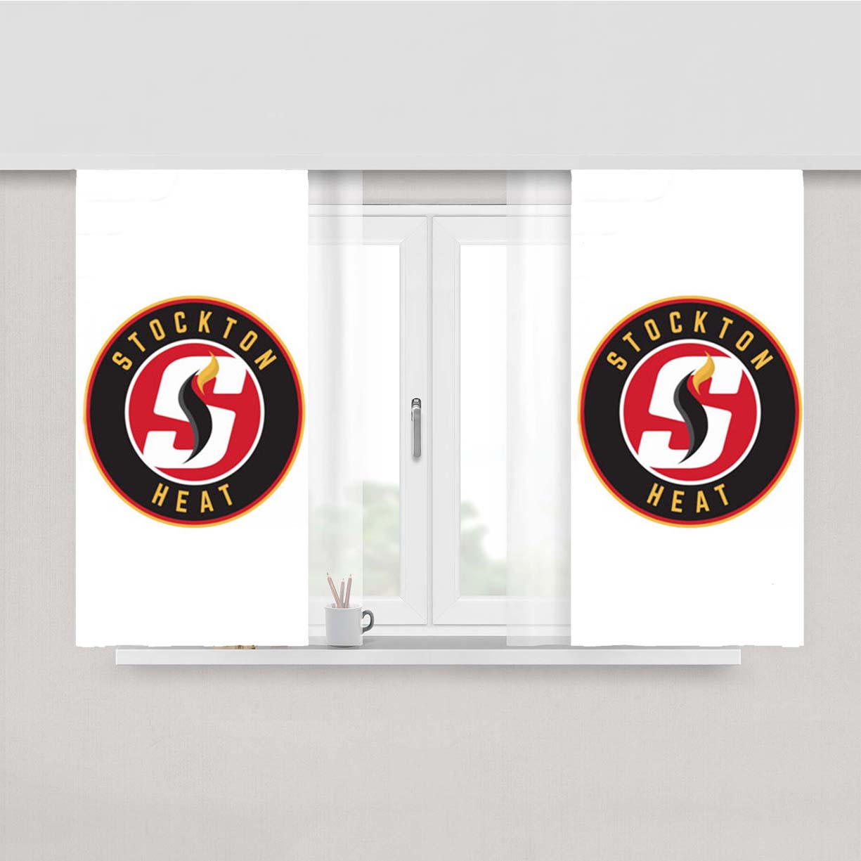 Stockton Heat Peach Skin Window Curtains