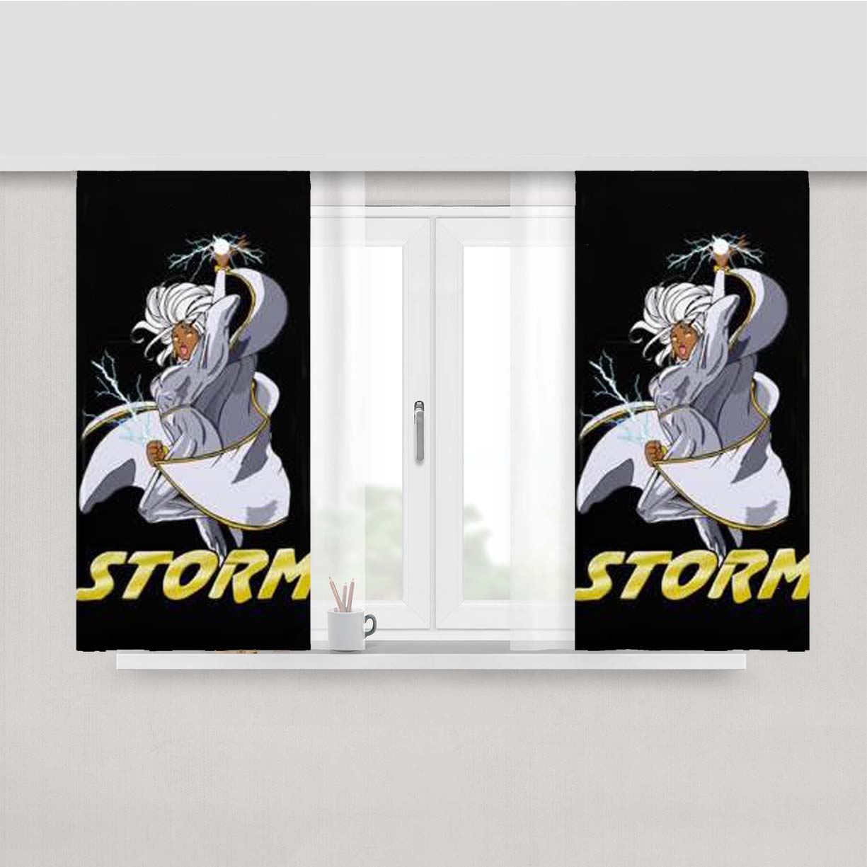 Storm Peach Skin Window Curtains
