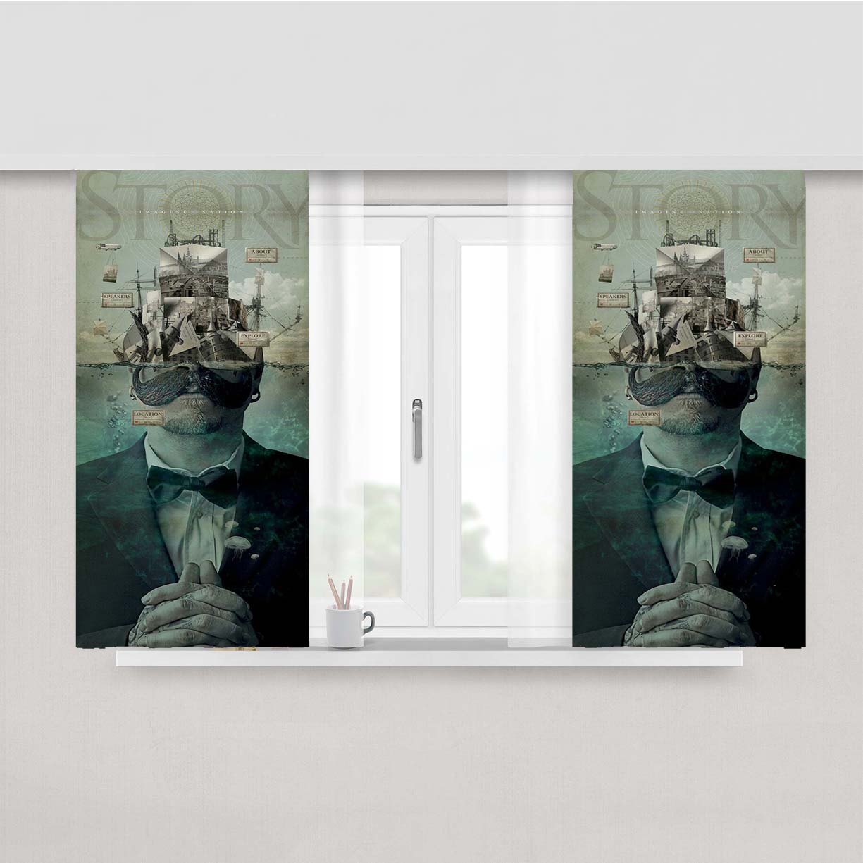 Story In Head Peach Skin Window Curtains