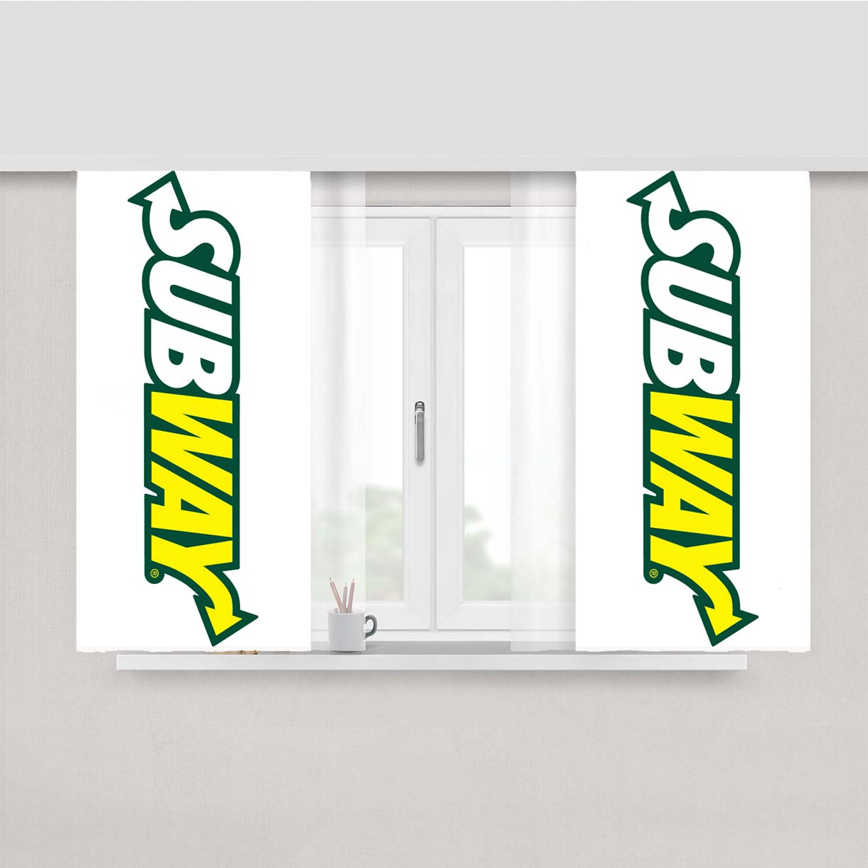Subway Peach Skin Window Curtains