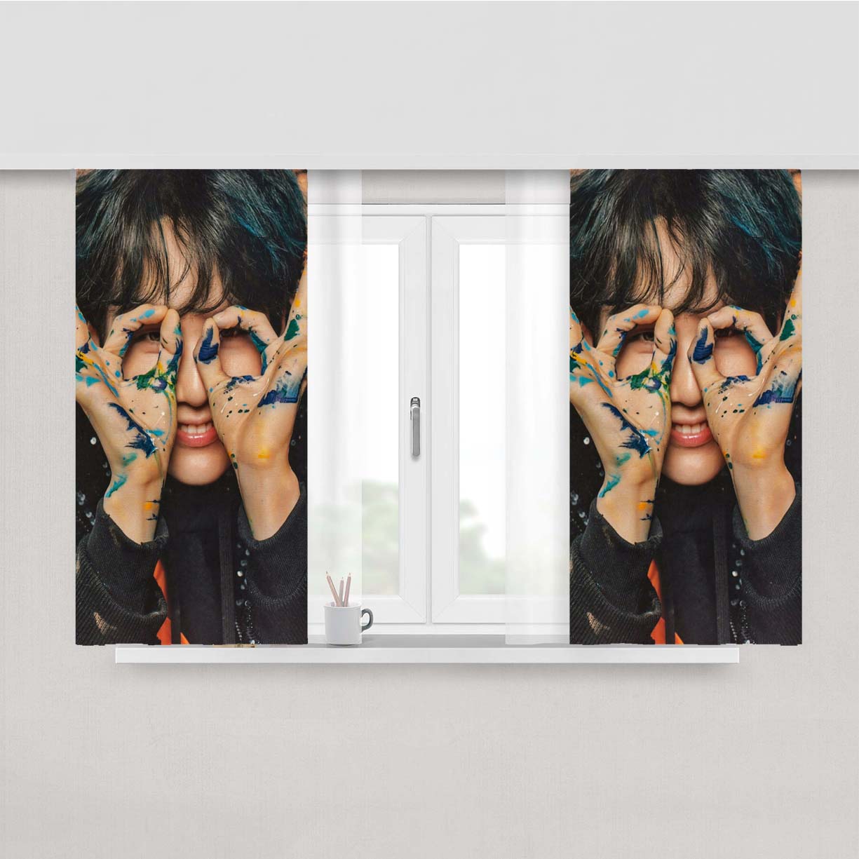 Suga We Never Walk A Peach Skin Window Curtains