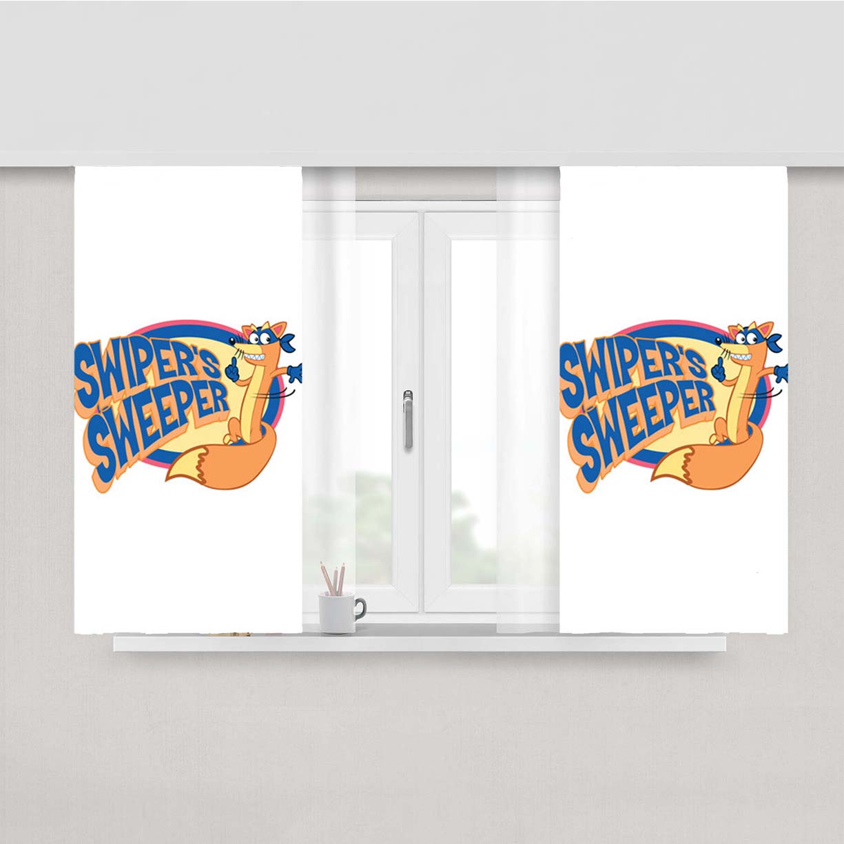 Swipers Peach Skin Window Curtains