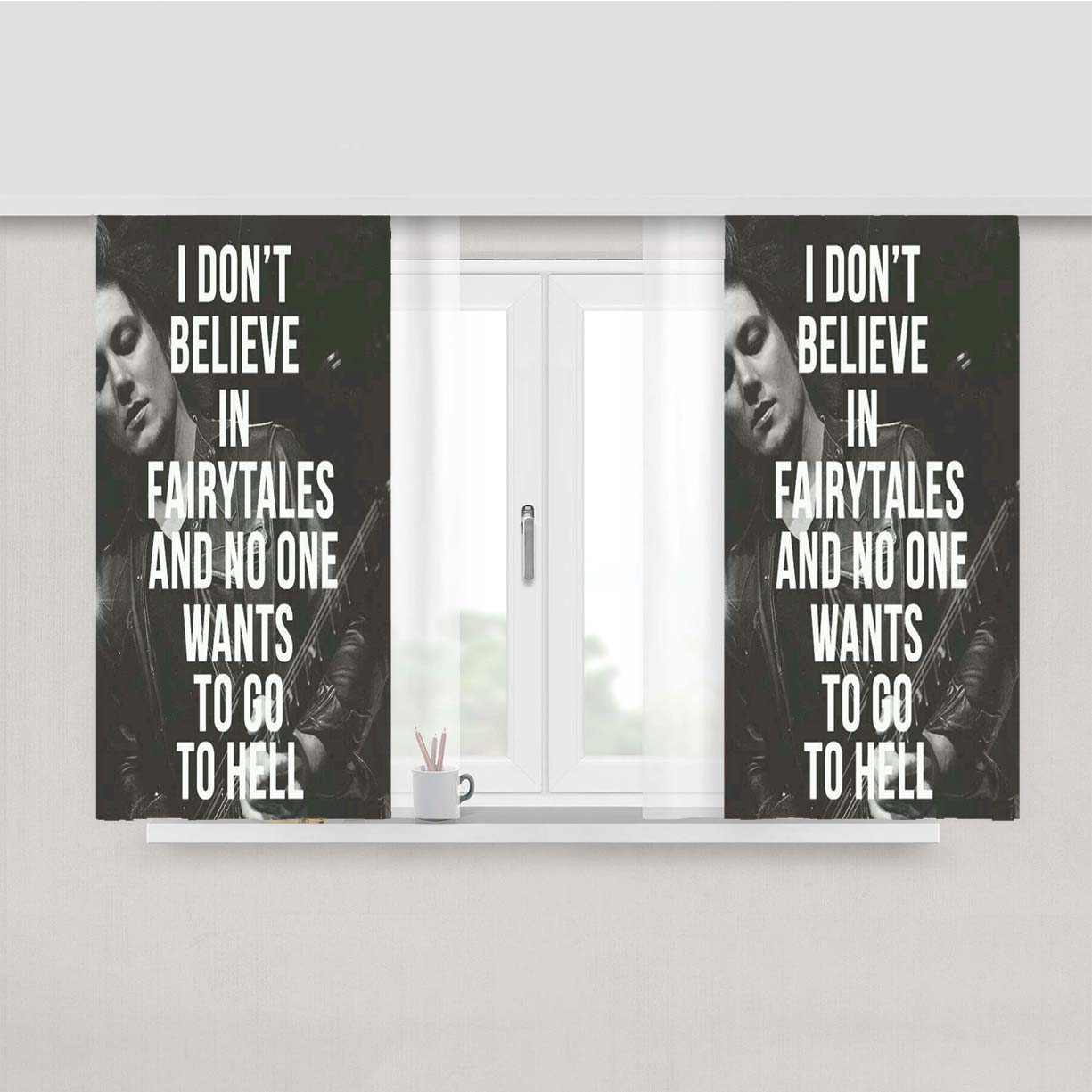 Synister Gates Avenged Sevenfold Peach Skin Window Curtains
