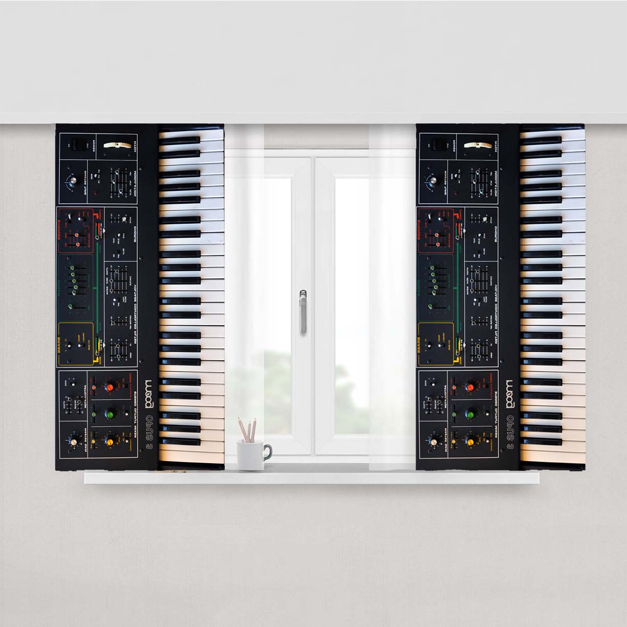Synthesizer Moog Peach Skin Window Curtains
