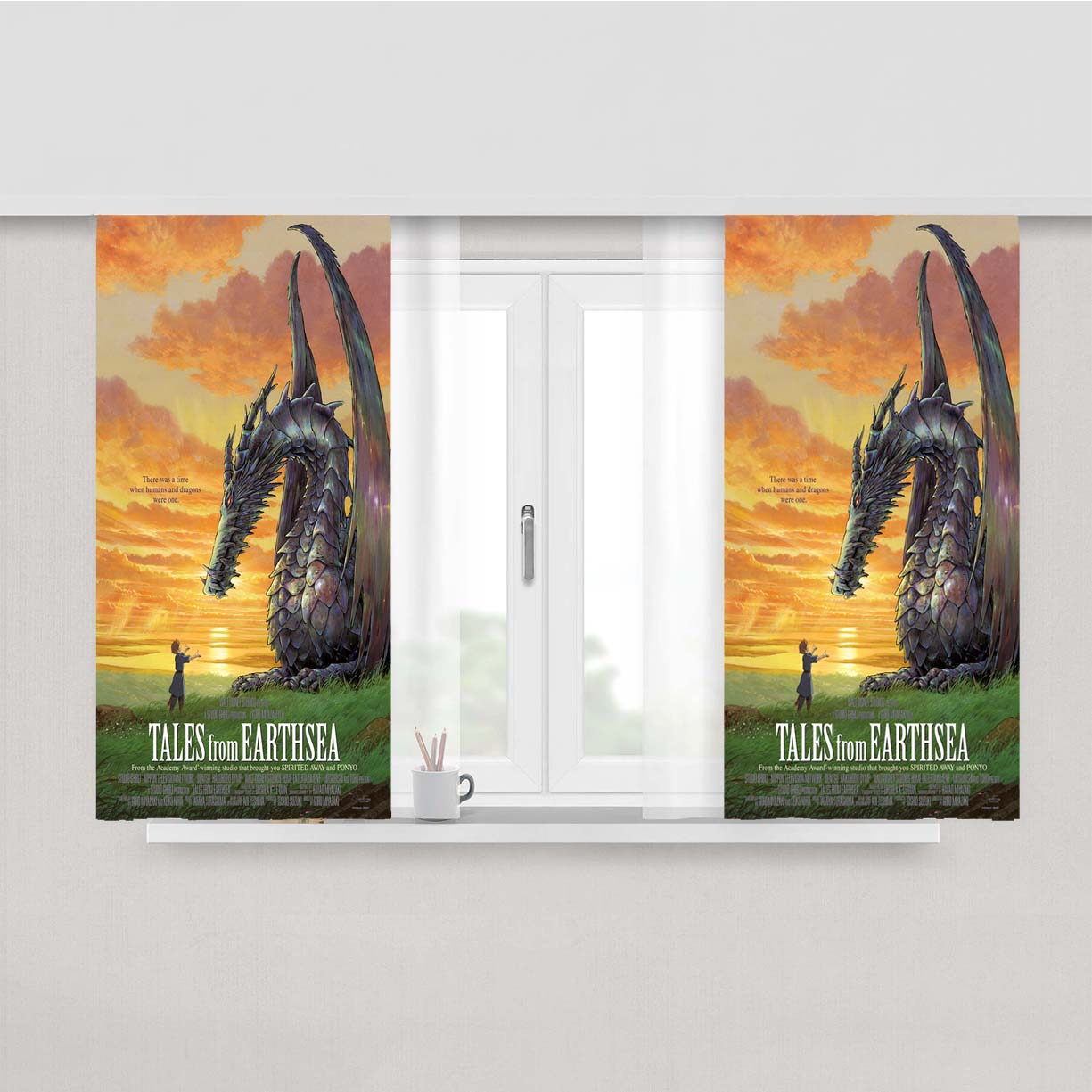 Tales From Earthsea Peach Skin Window Curtains