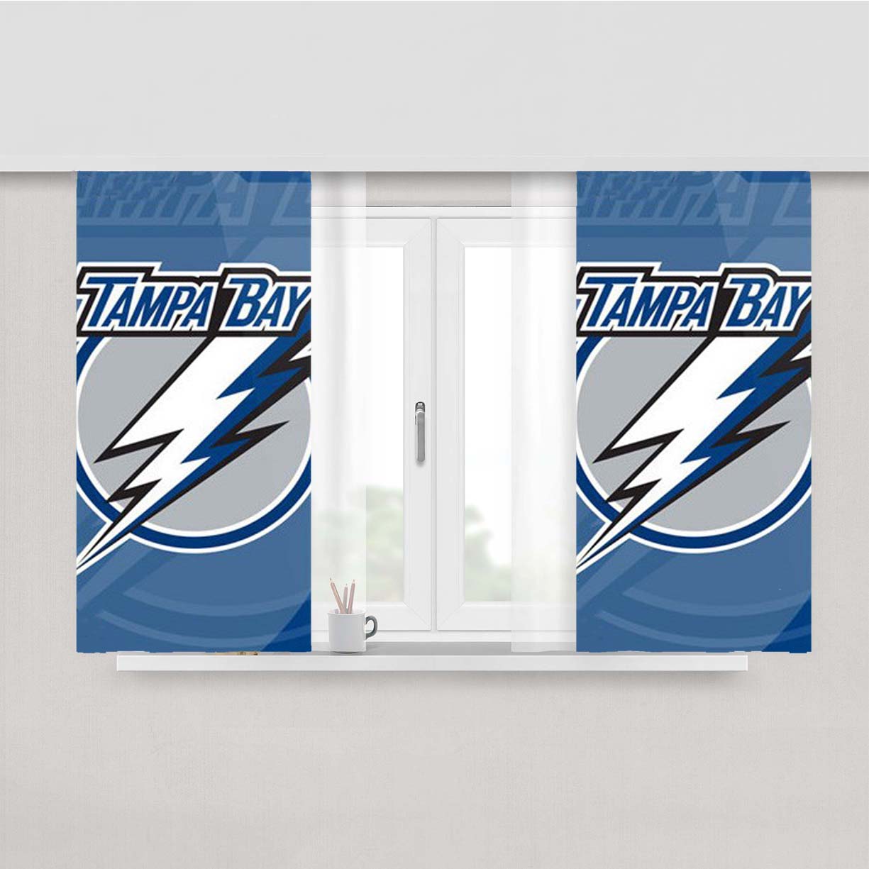 Tampa Bay Lightning Nhl Sport Peach Skin Window Curtains
