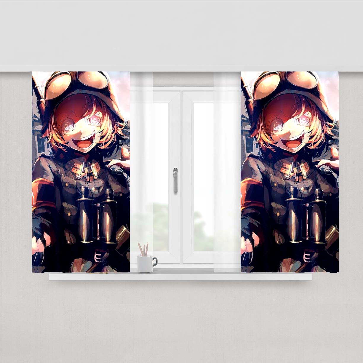 Tanya Youjo Senki 5 Peach Skin Window Curtains