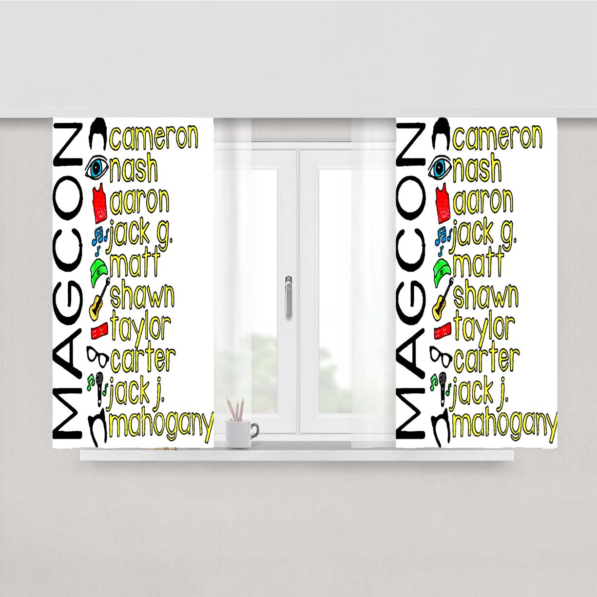 Taylor Caniff Magcon Peach Skin Window Curtains