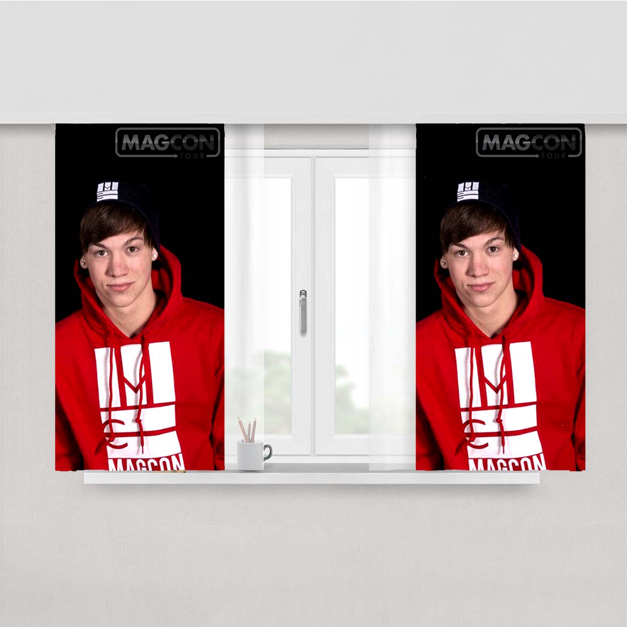 Taylor Caniff Magcon Tour Peach Skin Window Curtains