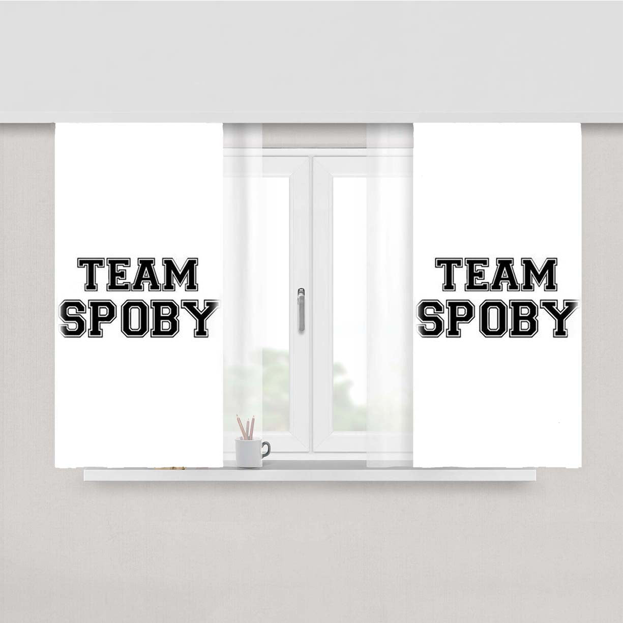 Team Spoby Peach Skin Window Curtains
