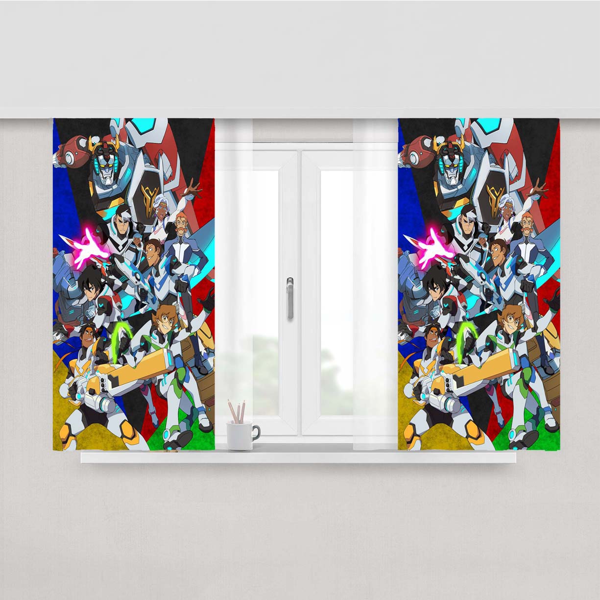 Team Voltron Peach Skin Window Curtains