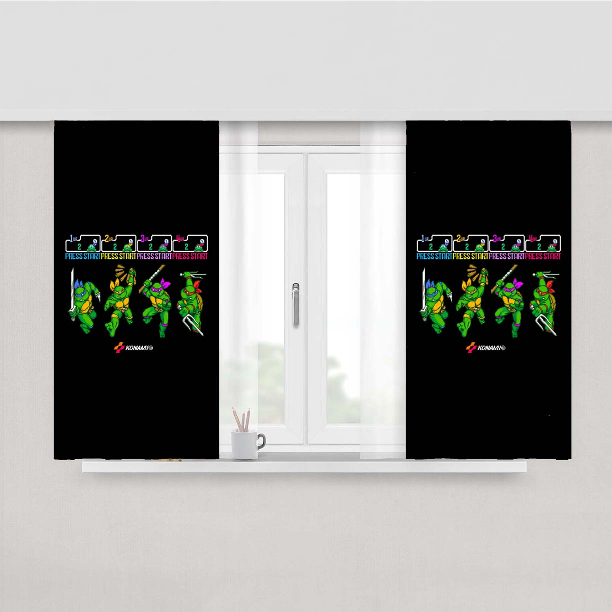 Teenage Mutant Ninja Turtles Tournament Fighters Peach Skin Window Curtains