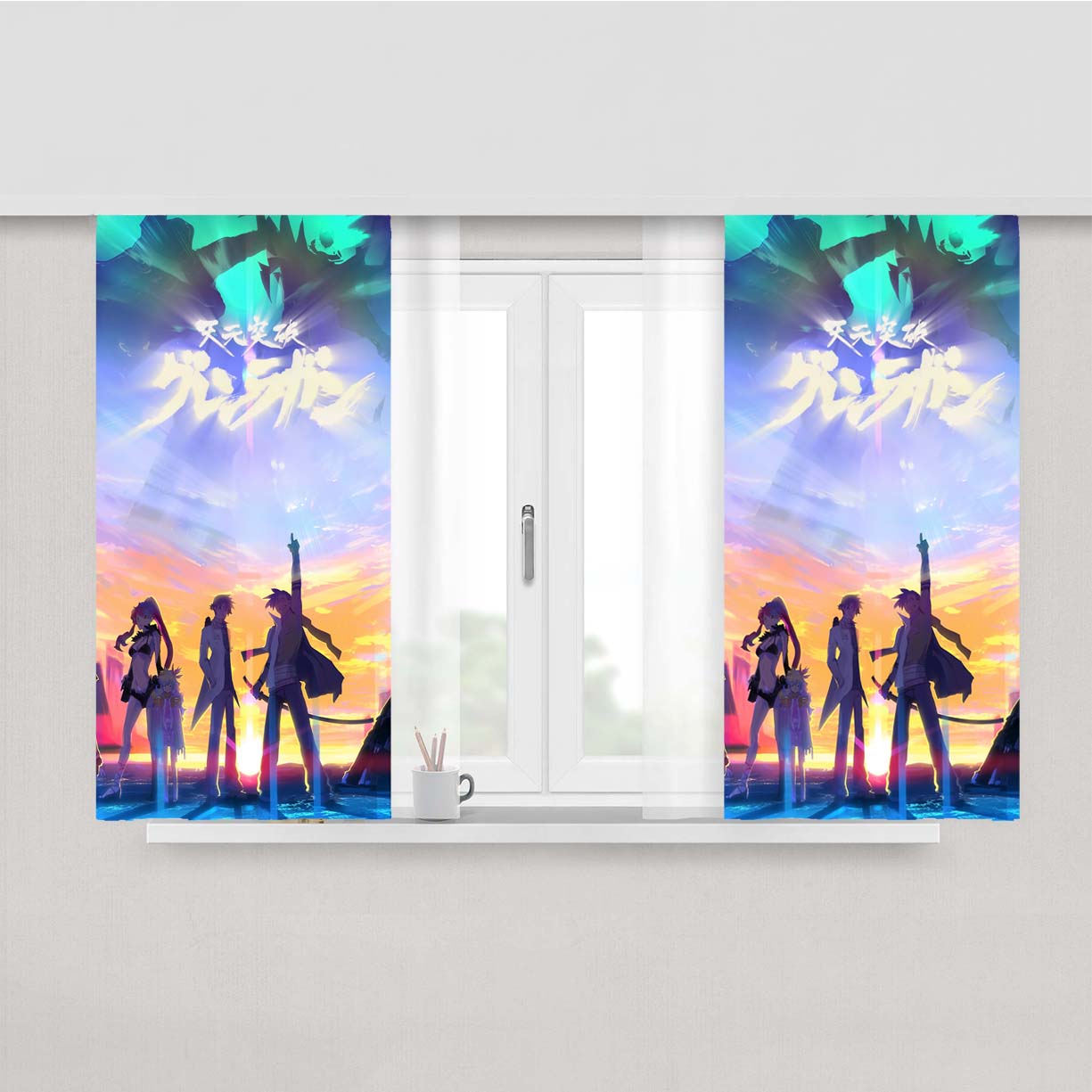 Tengen Toppa Gurren Lagann Peach Skin Window Curtains