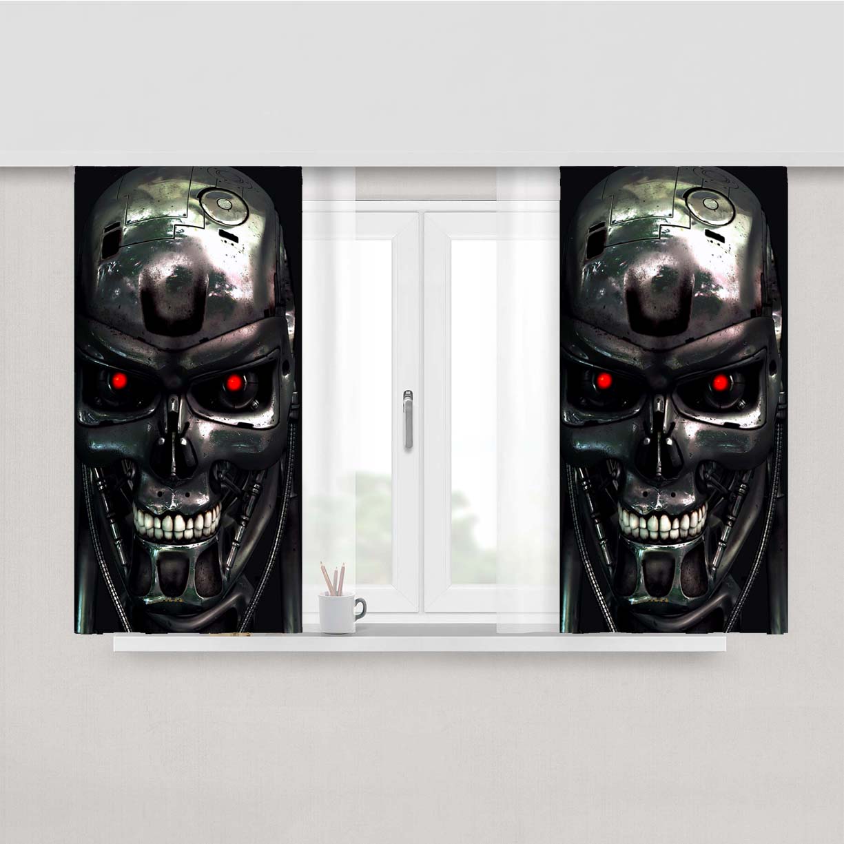 Terminator Peach Skin Window Curtains