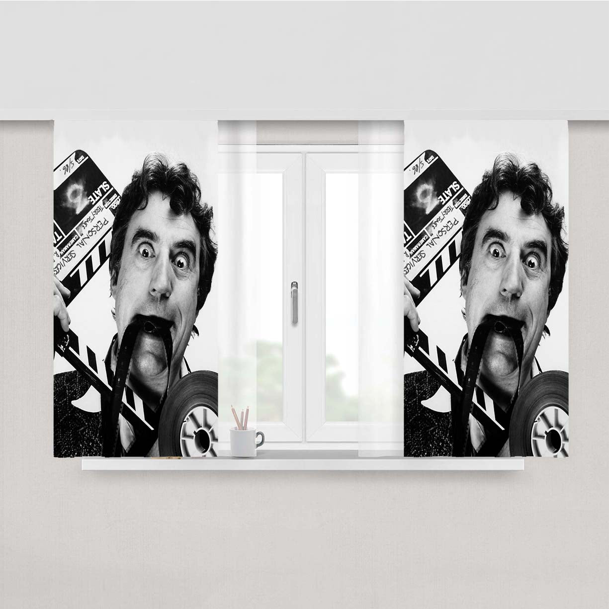 Terry Jones Sheff Tribute Peach Skin Window Curtains