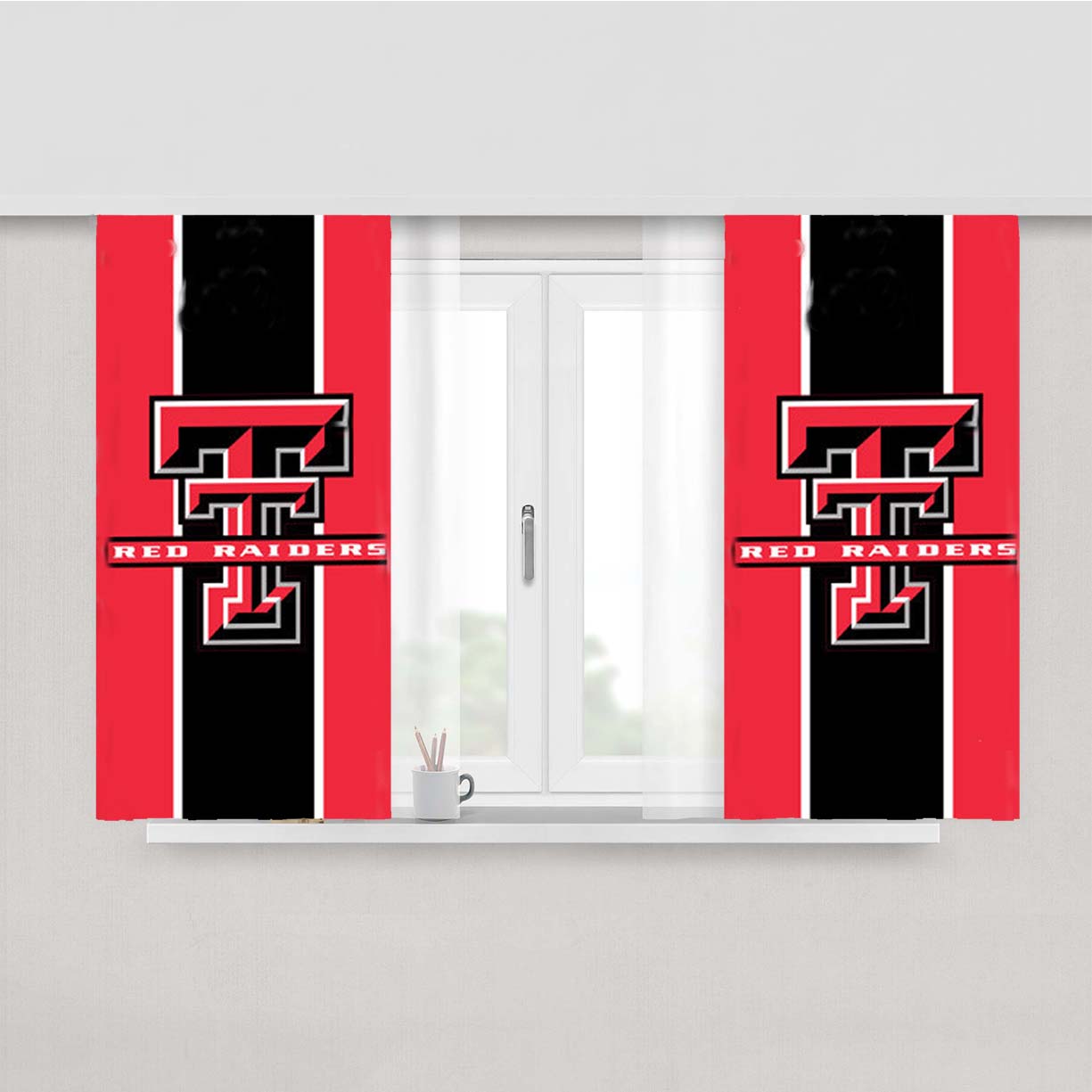 Texas Tech Red Raiders Peach Skin Window Curtains