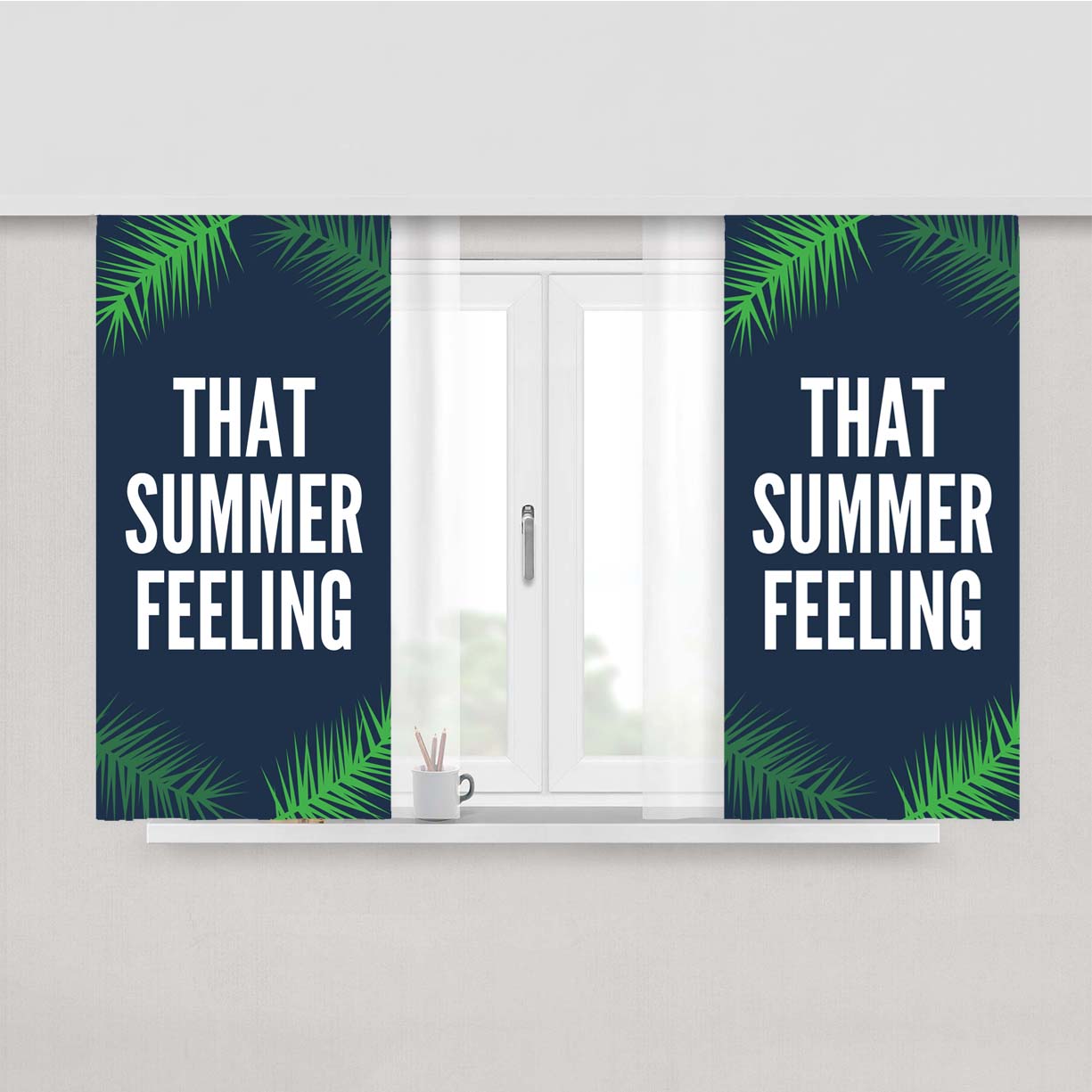 That Summer Feeling Peach Skin Window Curtains