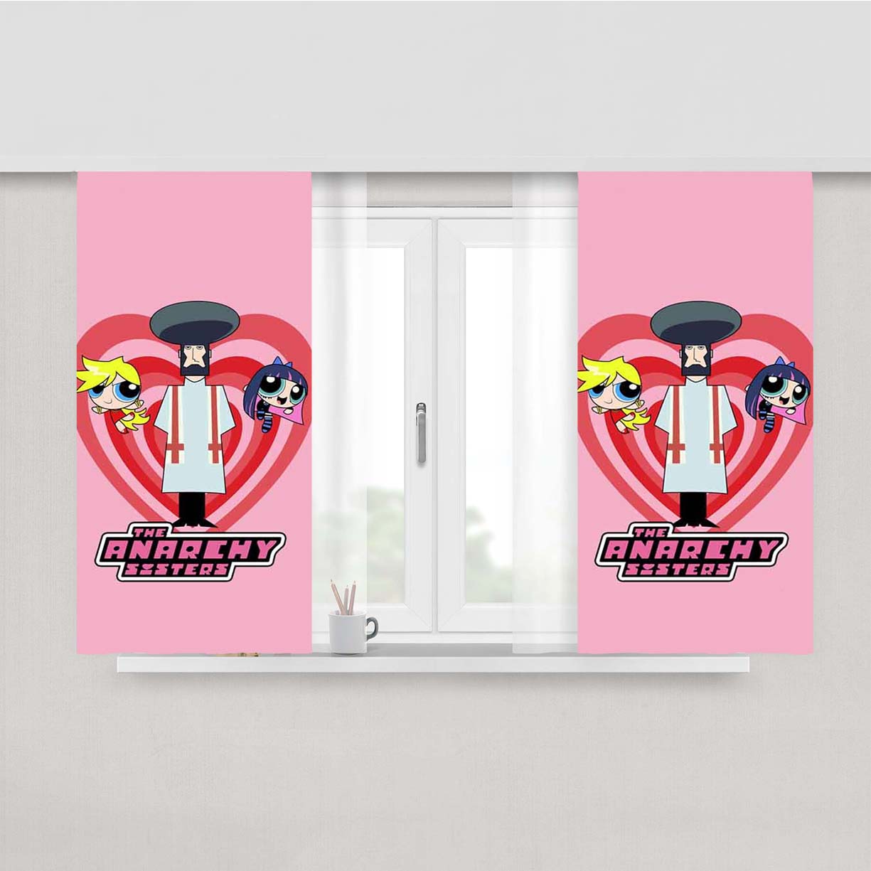 The Anarchy Peach Skin Window Curtains