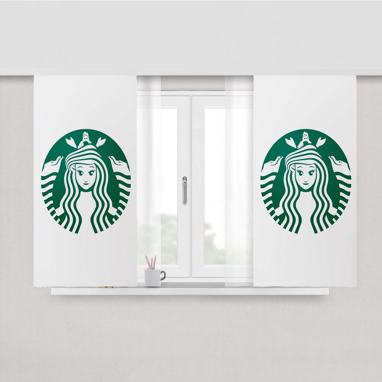 The Android Stargirl Wallpaper Peach Skin Window Curtains