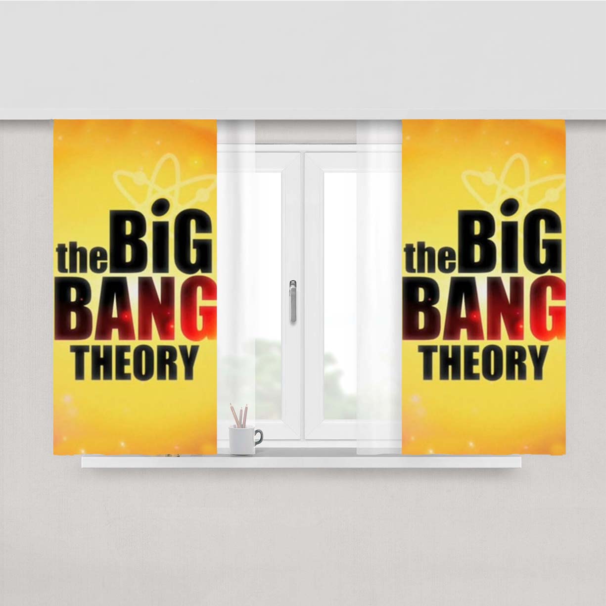 The Big Bang Theory Peach Skin Window Curtains