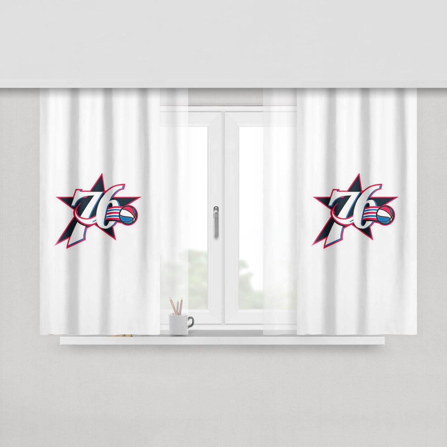 100 Peach August Window Curtains