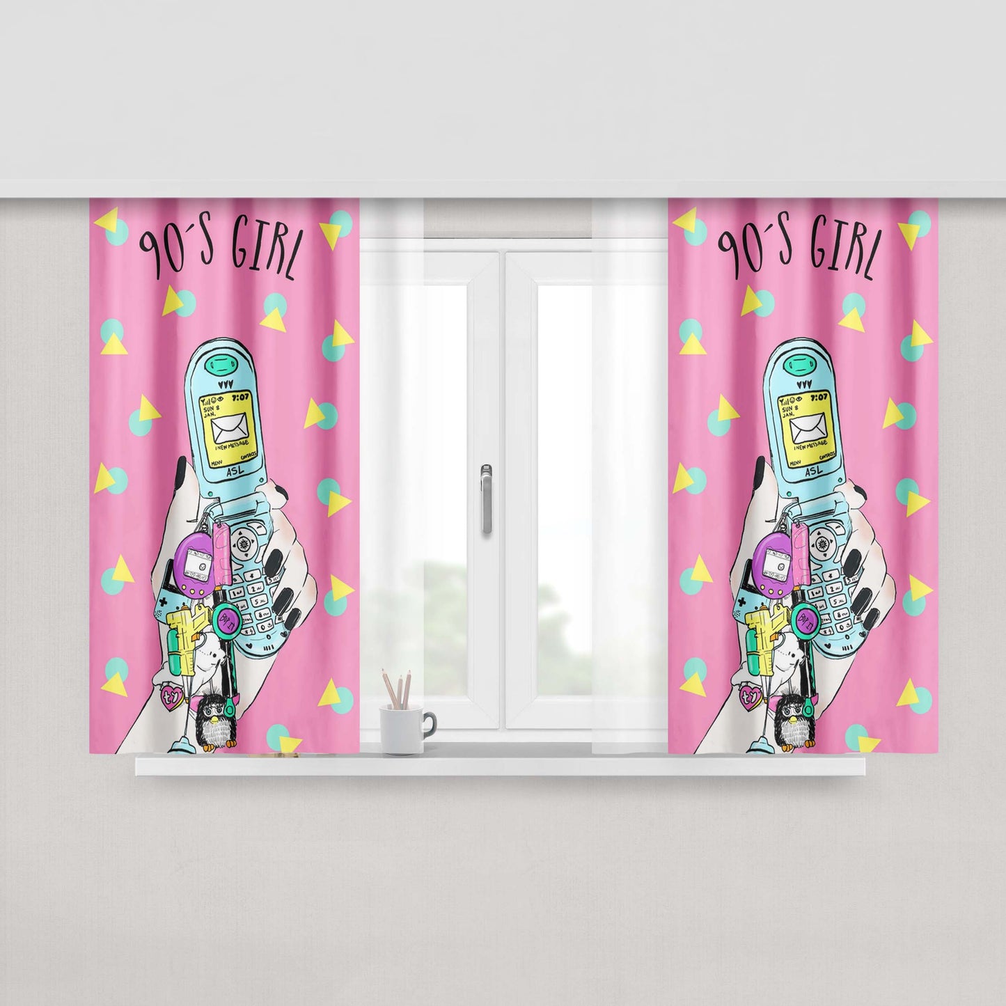1984 Punk Type Window Curtains