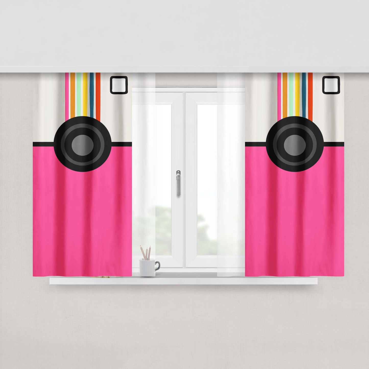 A Bathing Ape Shark Glow In The Dark Fabric Window Curtains