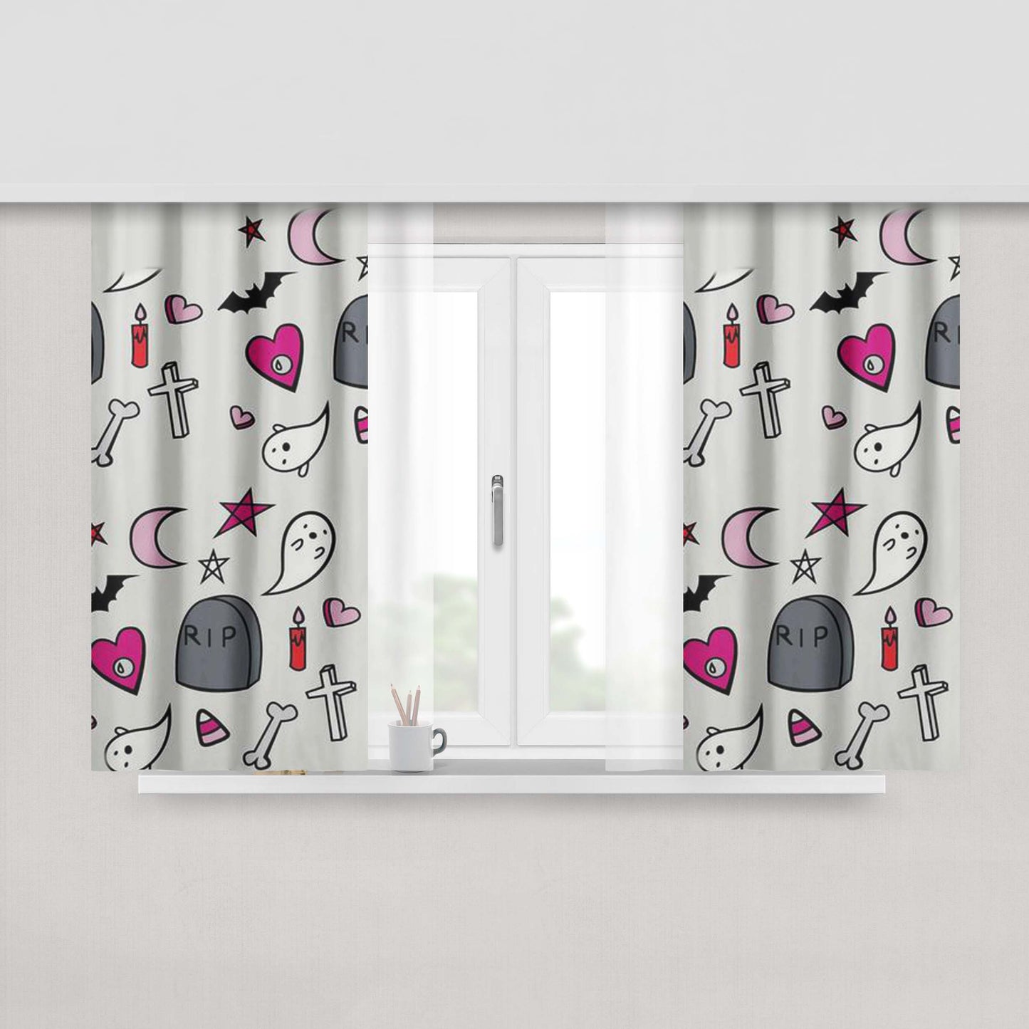 A Clockwork Orange Silhuette Fabric Window Curtains