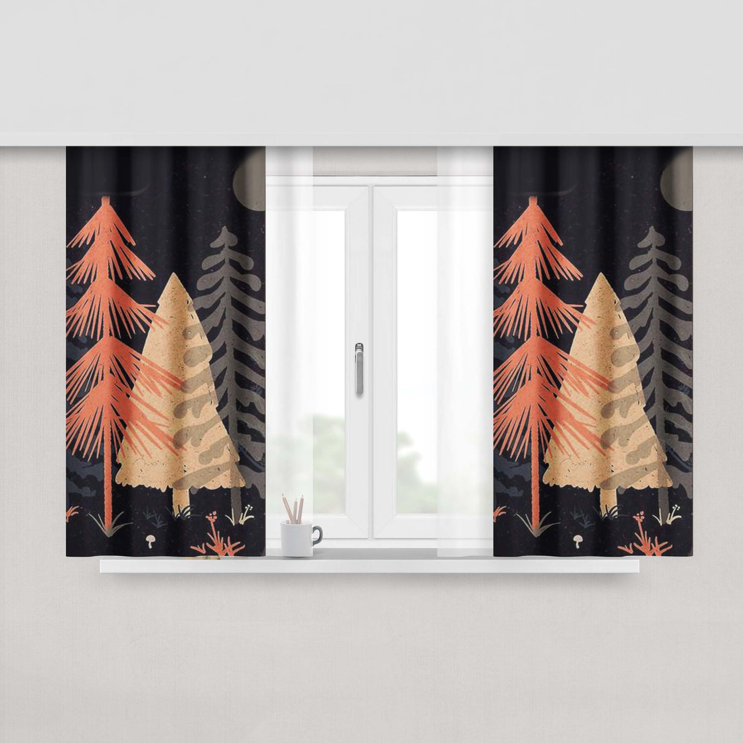 A Series Of Unfortunate Events Books Fabric Window Curtains