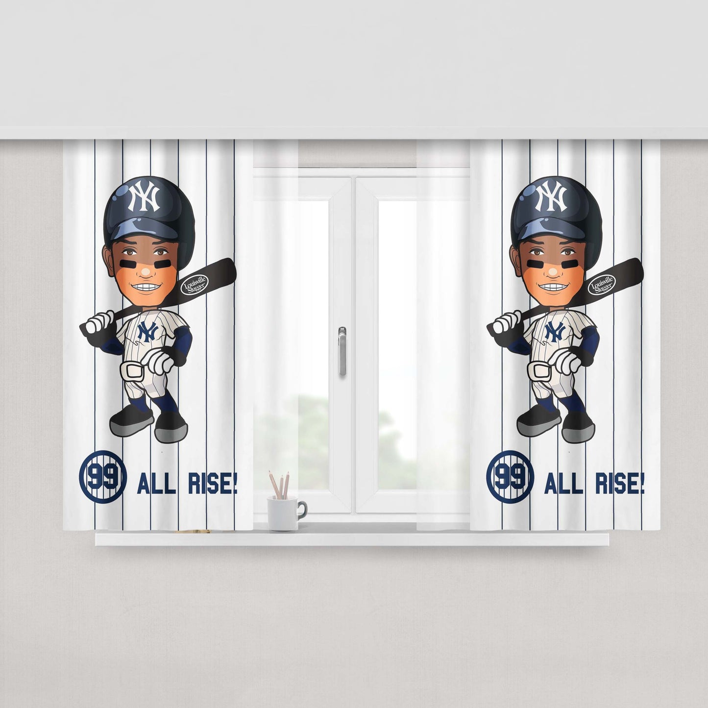 Aaron Judge 99 Yankees Fabric Window Curtains