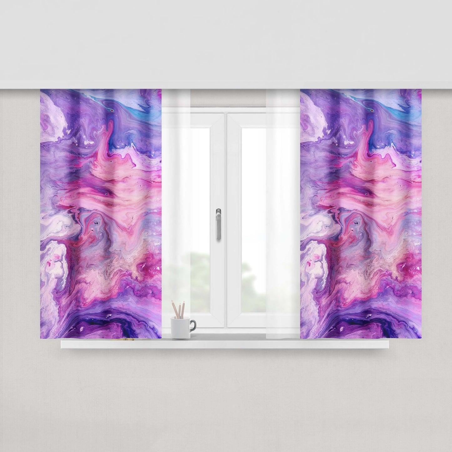 Abstract Pattern Fabric Window Curtains
