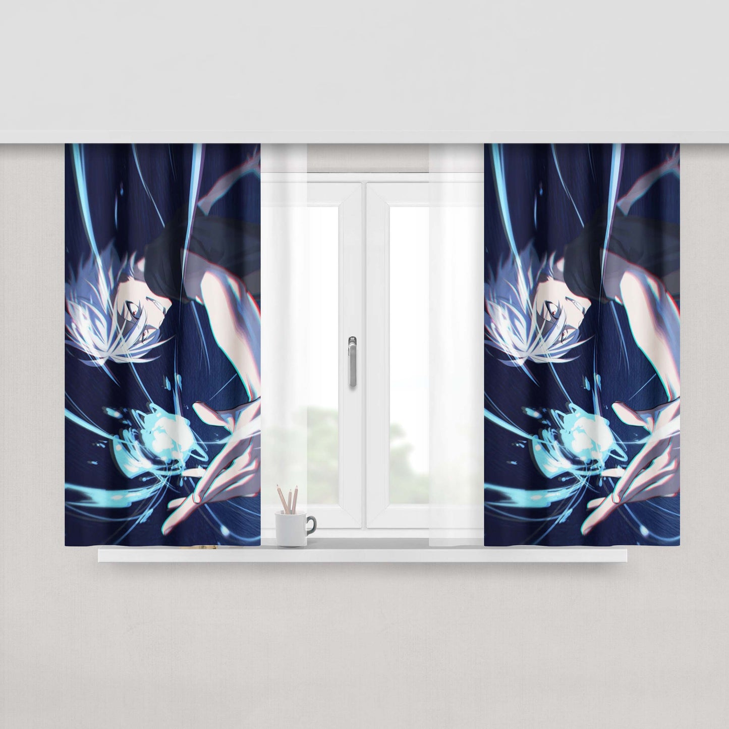 Accelerator Angel To Aru Majutsu No Index Fabric Window Curtains