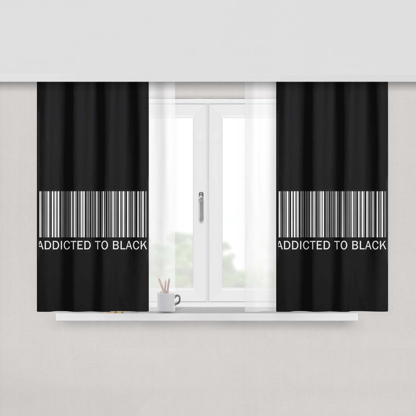 Addams Family Burgers Fabric Window Curtains