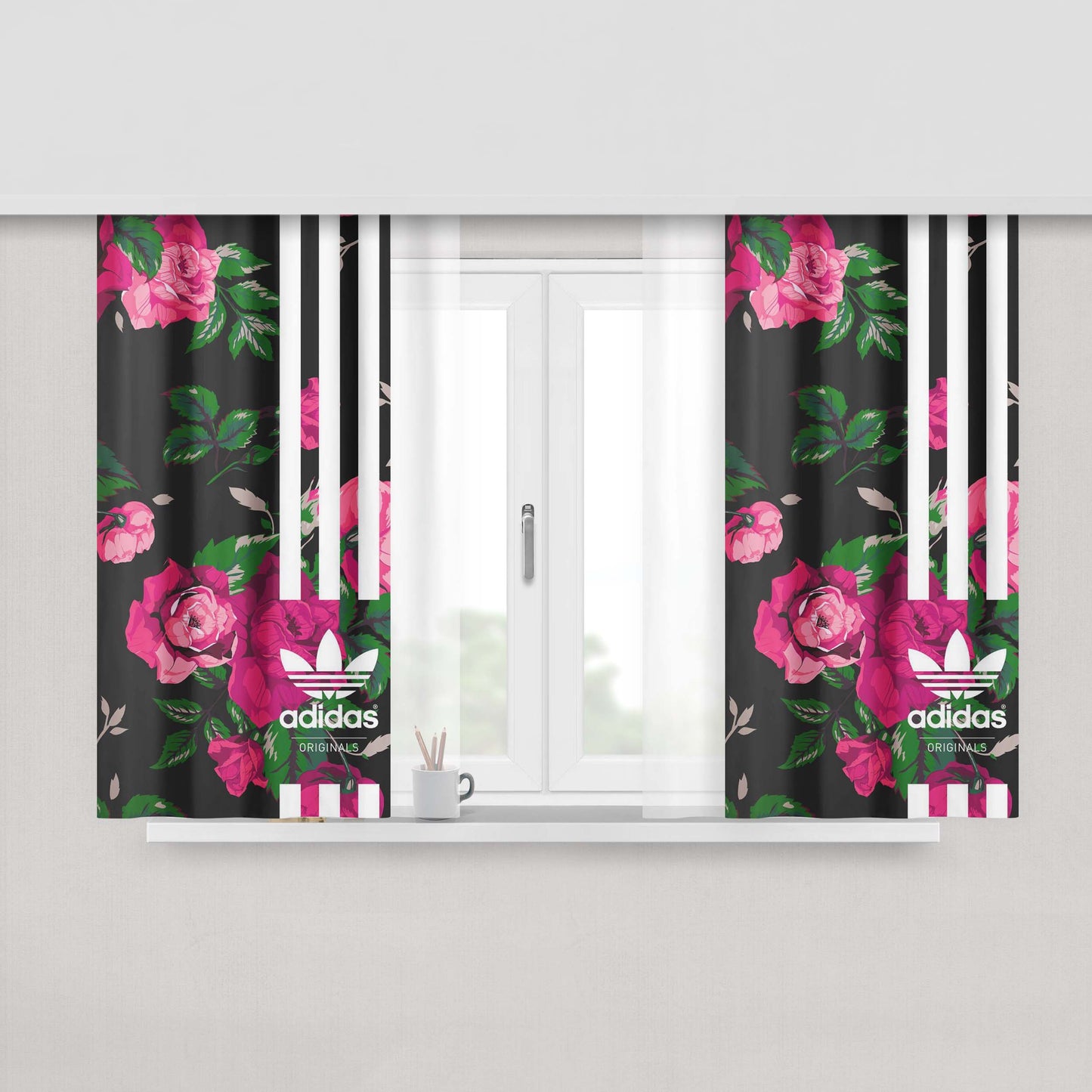 Adidas Art Iphone Fabric Window Curtains