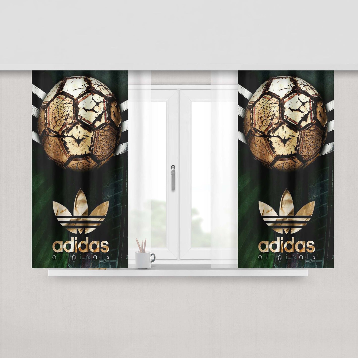 Adidas Flower Fabric Window Curtains