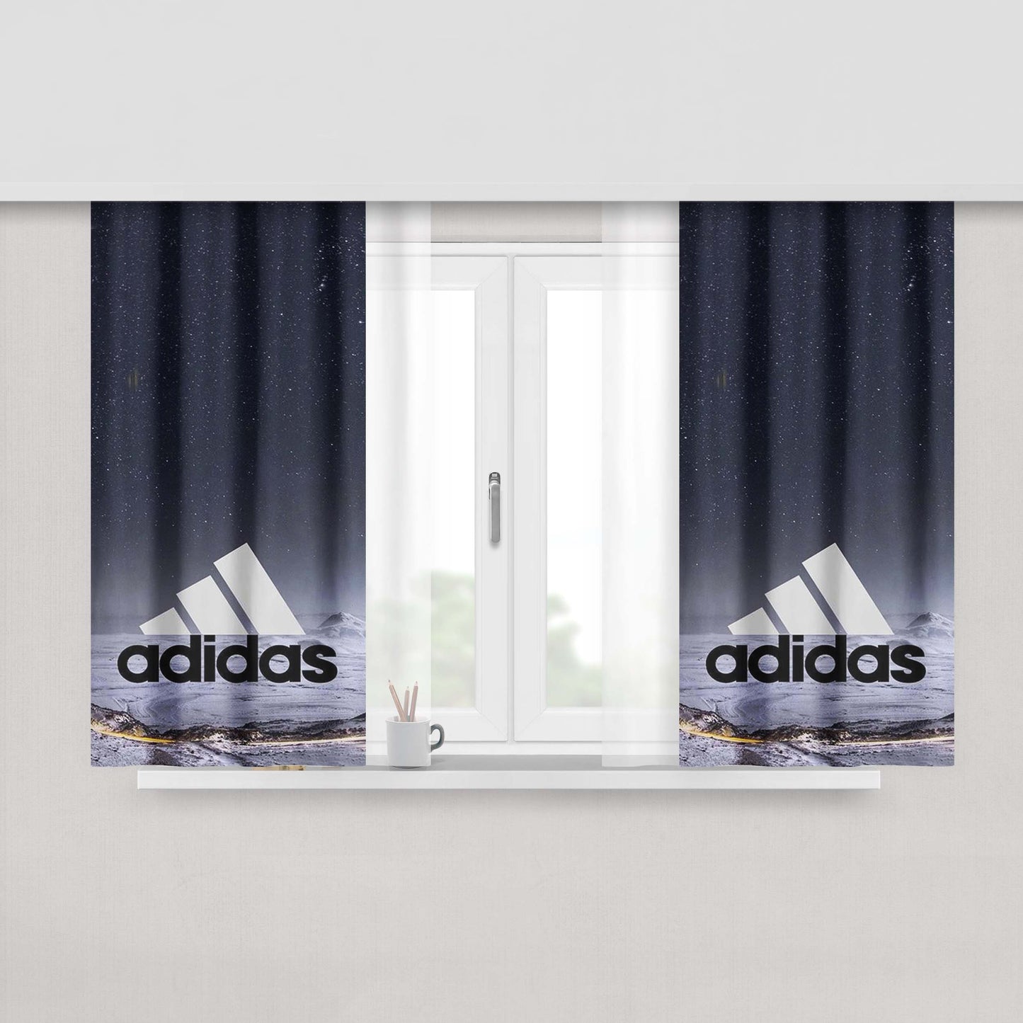 Adidas Gold Fabric Window Curtains