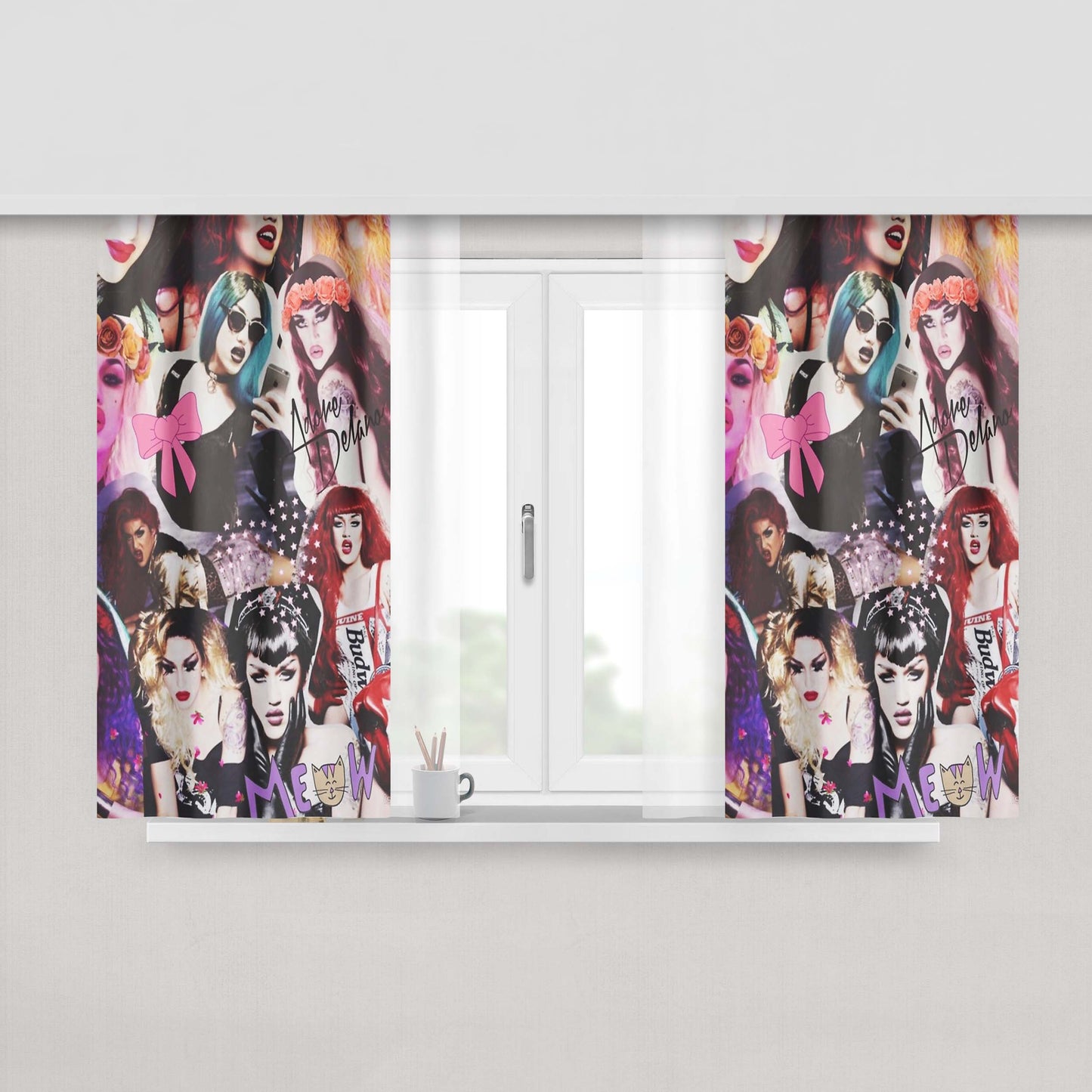 Adorable Nutella Fabric Window Curtains