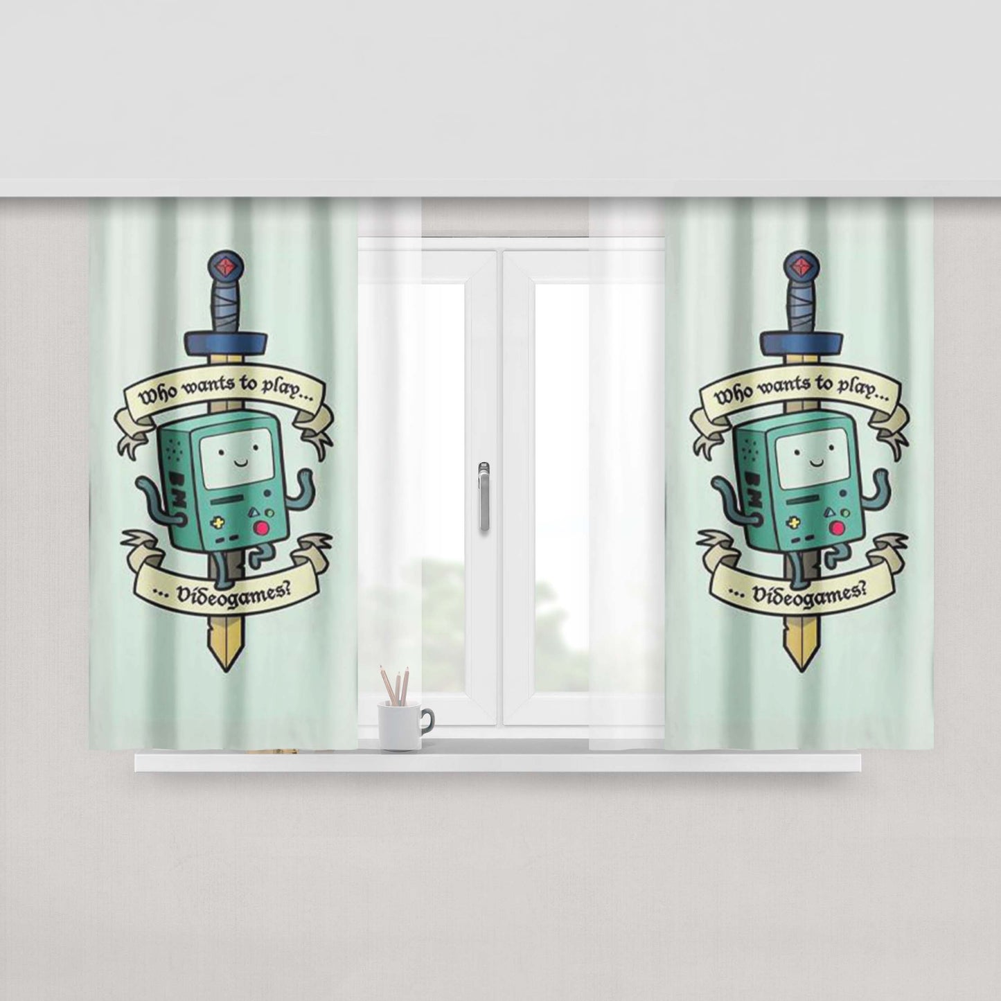 Adventure Time 3 Fabric Window Curtains