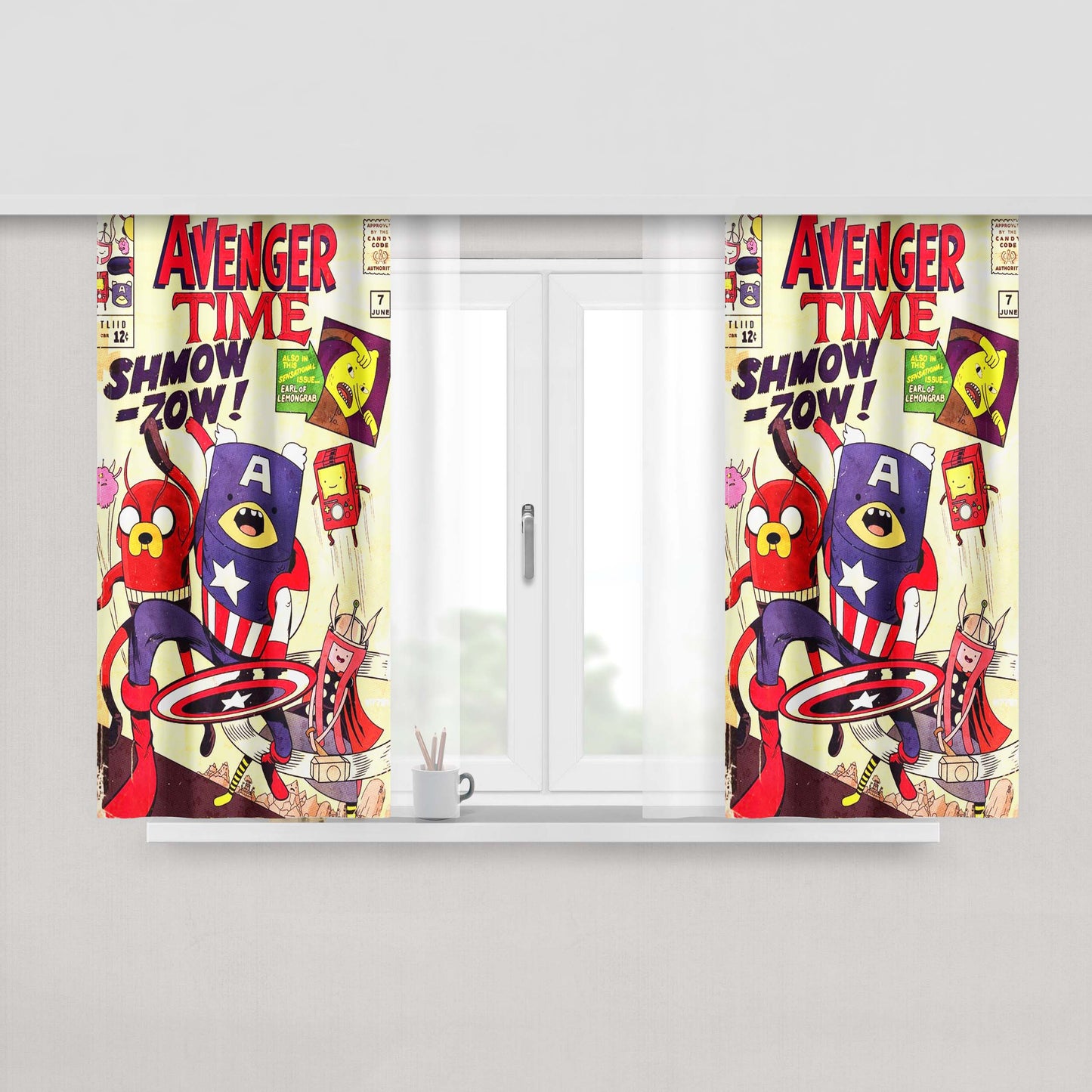 Adventure Time Art Fabric Window Curtains