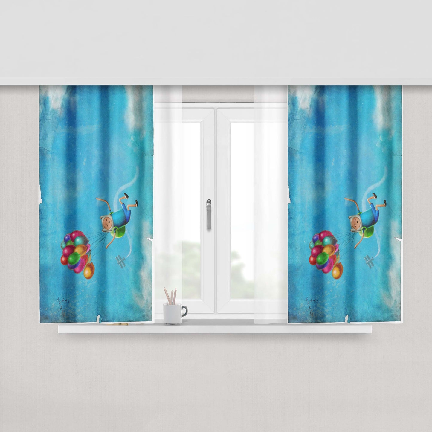 Adventure Time Bad Fabric Window Curtains