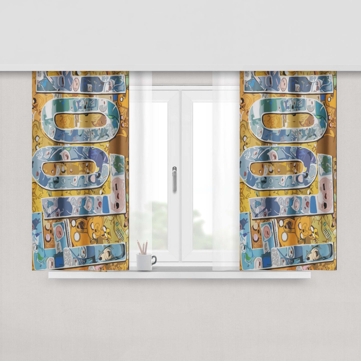 Adventure Time Flame Princess By Melissa Smith Fabric Window Curtains